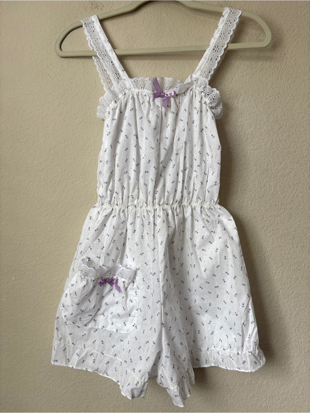 Vintage Jodie Arden Ditsy Floral Print Cottagecore Sleep Romper